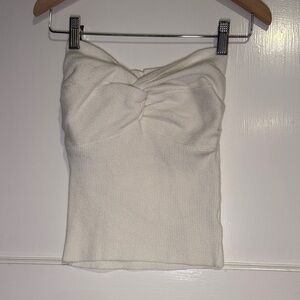White Knotted Tube Top